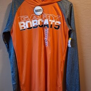 Orange and Gray Gary Bobcats Hoodie Sz Small